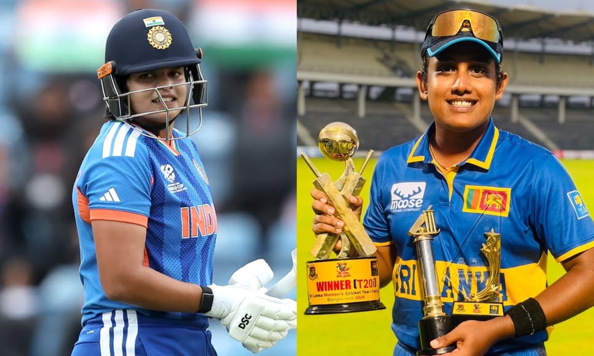Chamari Athapaththu and Shafali Verma